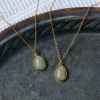 Elegant Gold-Plated Natural Stone Necklace Amulet - Image 3