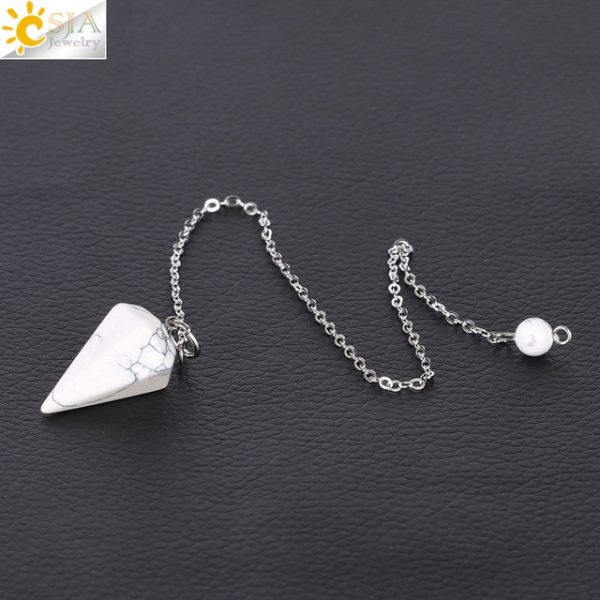 Natural Stone Reiki Pendulum - Natural Stone Amulet Healing Crystal Pendant - Image 15