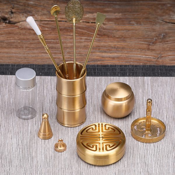 Pure Copper Incense Burner Road Set – Complete Incense Burner and Tool Kit - Image 2