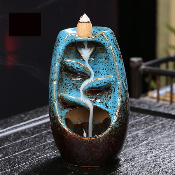 Handmade Backflow Incense Burner - Creative Ceramic Pattern Ornaments for Home - Image 8