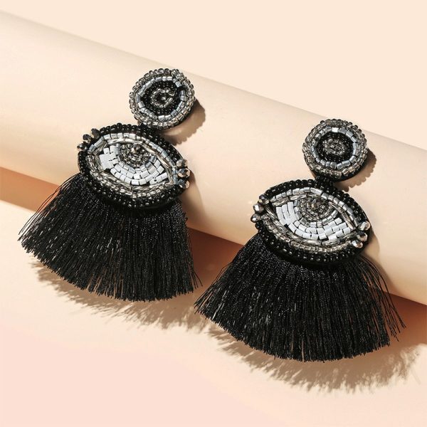 Ethnic Style Long Tassel Earrings | Handcrafted Bohemian Fashion - Image 5