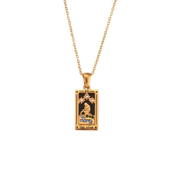 Fashion Vintage Tarot Pendant Necklace - Stainless Steel Jewelry - Image 13