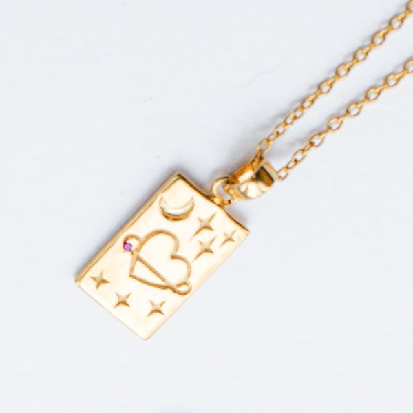 Square Amulet Enamel Pendant Necklace - Premium Gilded Jewelry - Image 8