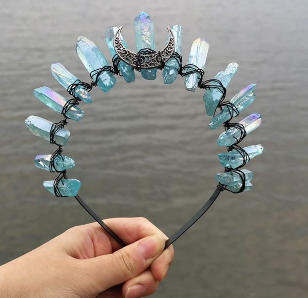 Handmade Crystal Crown Headband - Image 15