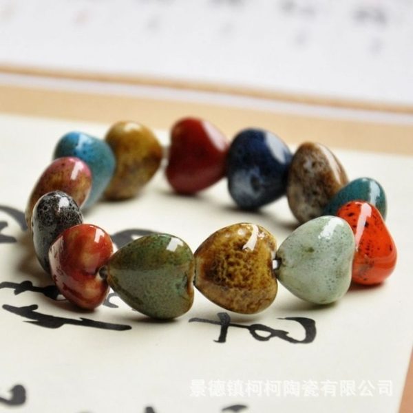 Handmade Multicolor Ceramic Chakra Bracelets for Positive Energy - Image 7