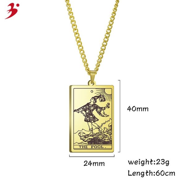 Major Arcana "The Fool" Necklace - Premium Stainness Steel - Image 5