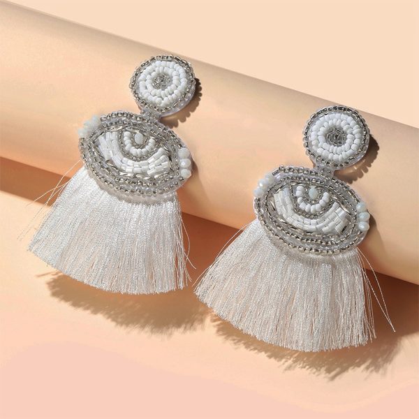 Ethnic Style Long Tassel Earrings | Handcrafted Bohemian Fashion - Image 4