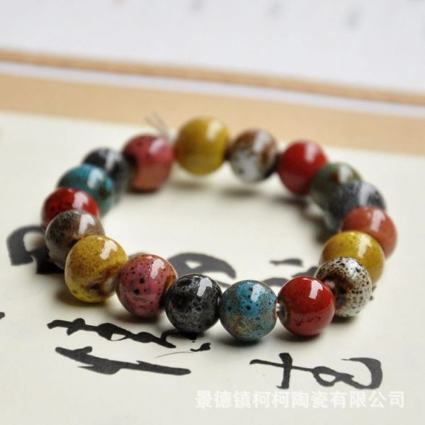 Handmade Multicolor Ceramic Chakra Bracelets for Positive Energy - Image 6