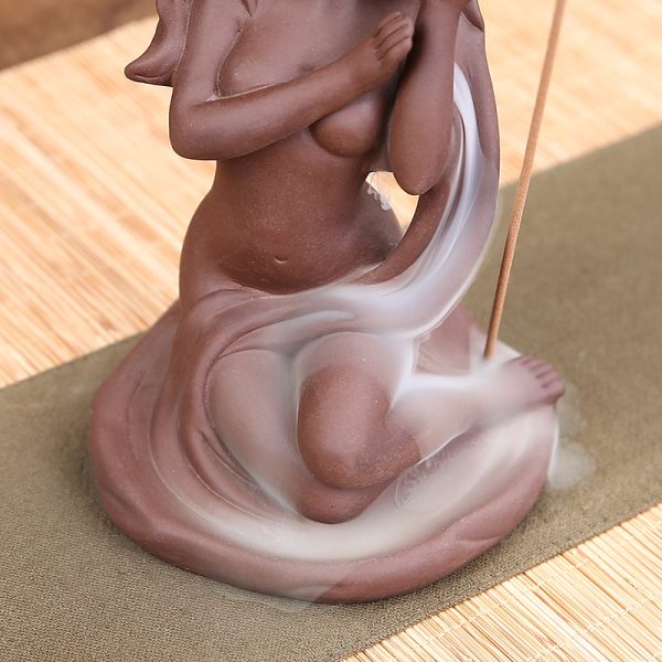 Handcrafted Zisha Terracotta Ceramic Back Flow Incense Burner - Image 3