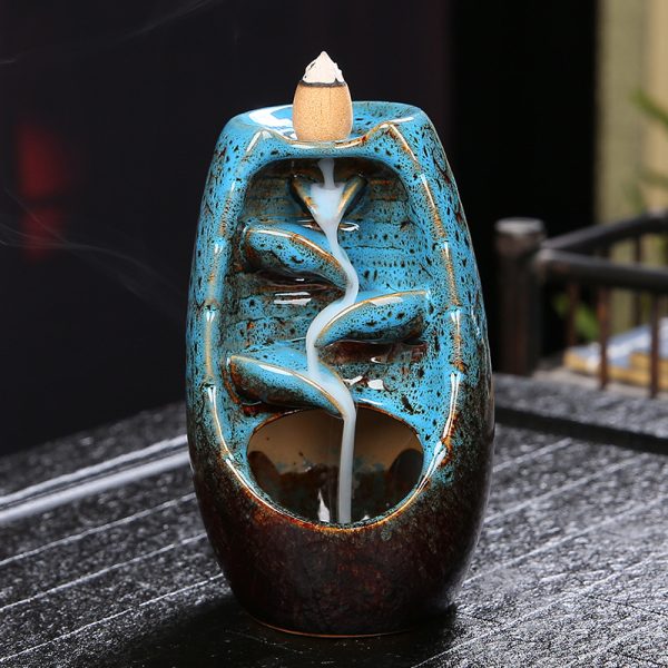 Handmade Backflow Incense Burner - Creative Ceramic Pattern Ornaments for Home - Image 4