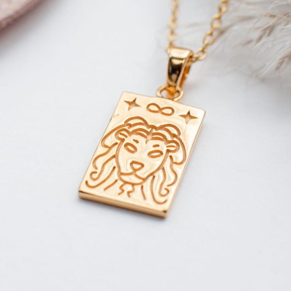 Square Amulet Enamel Pendant Necklace - Premium Gilded Jewelry - Image 9