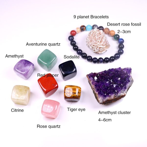 Ultimate Crystal Chakra Healing Box – Meditation Stones and Planetary Bracelet - Image 2