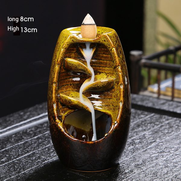 Handmade Backflow Incense Burner - Creative Ceramic Pattern Ornaments for Home - Image 6