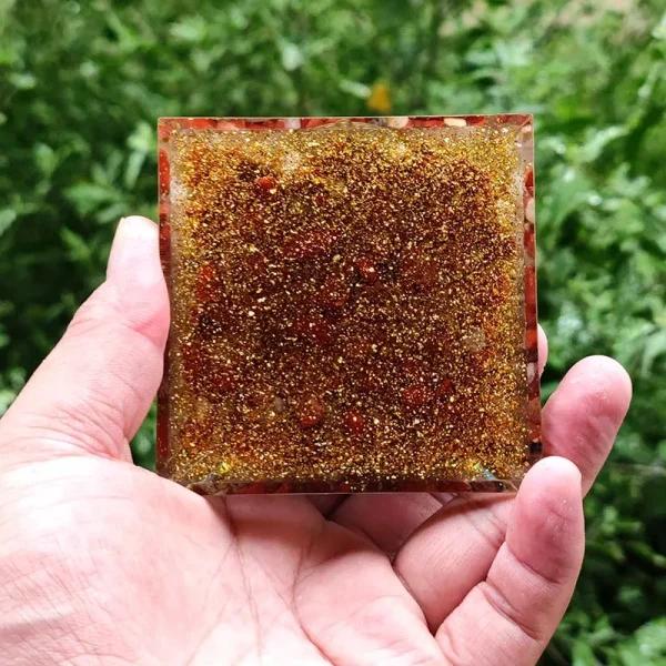 7 Chakra Orgone Pyramid | Orgonite Energy Healing Meditation Tool - Image 3