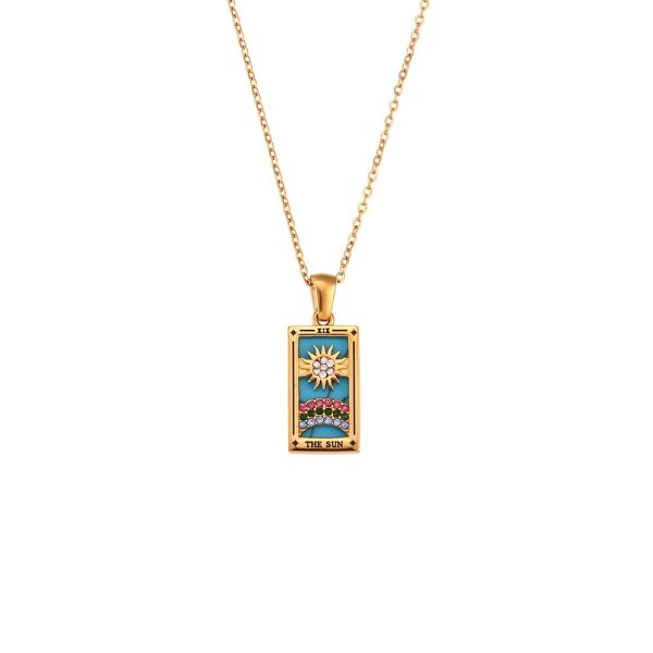 Fashion Vintage Tarot Pendant Necklace - Stainless Steel Jewelry - Image 8