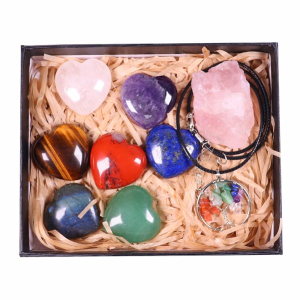 Ultimate Meditation Set with Heart-Shaped Stones and Tree of Life Amulet - Image 7