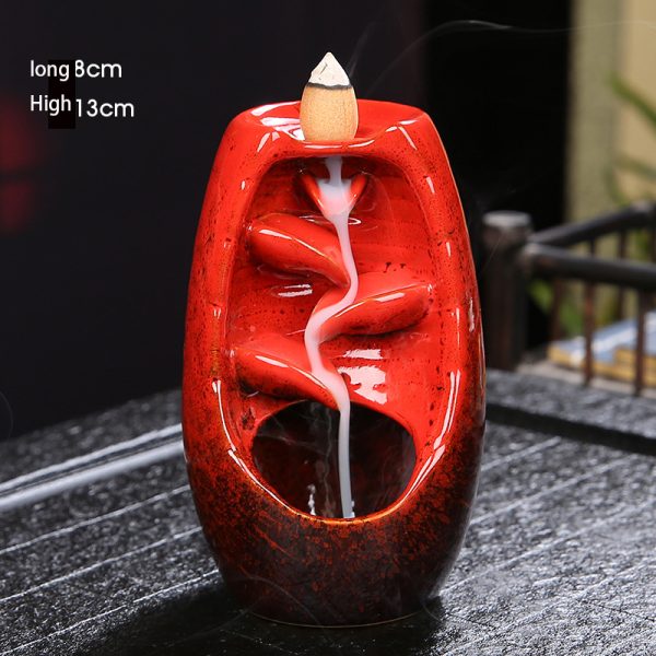 Handmade Backflow Incense Burner - Creative Ceramic Pattern Ornaments for Home - Image 10