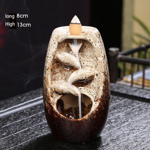 Handmade Backflow Incense Burner - Creative Ceramic Pattern Ornaments for Home - Image 12