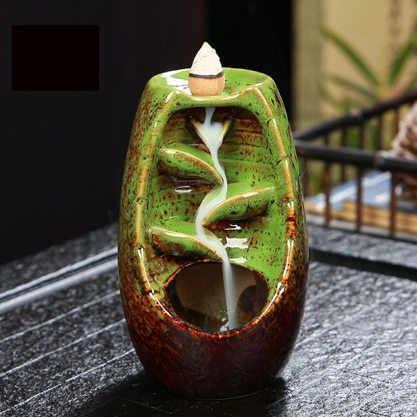 Handmade Backflow Incense Burner - Creative Ceramic Pattern Ornaments for Home - Image 9