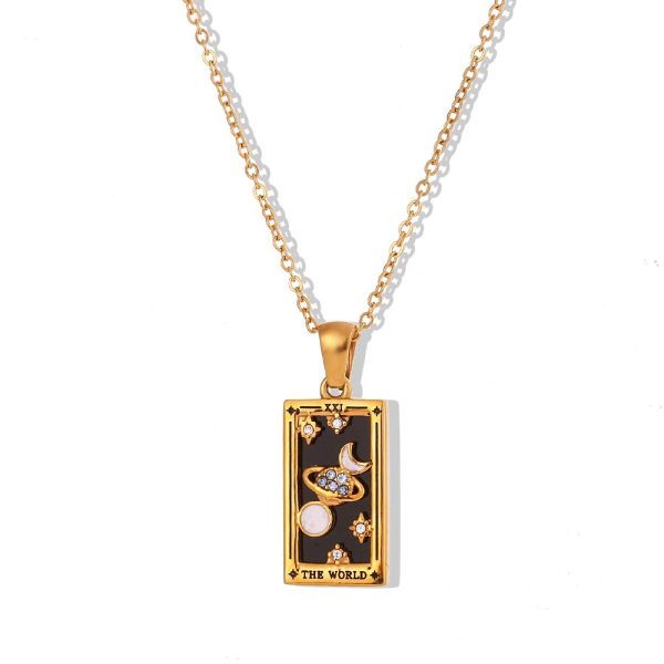 Fashion Vintage Tarot Pendant Necklace - Stainless Steel Jewelry - Image 6