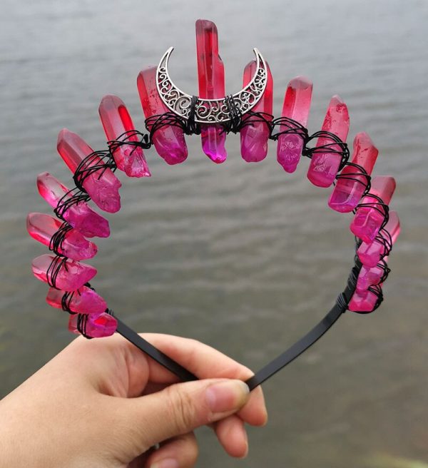 Handmade Crystal Crown Headband - Image 13