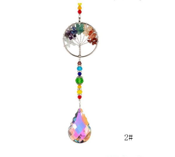 Chakra Healing Natural Stone Tree of Life Suncatcher | Rainbow Maker Window Hanging Ornament - Image 5