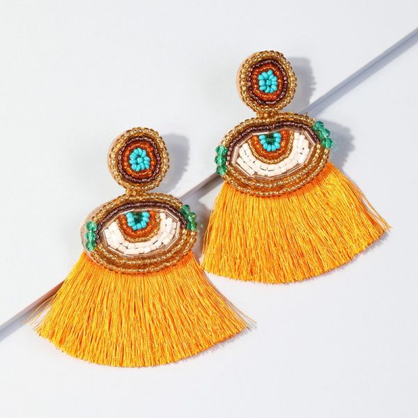 Ethnic Style Long Tassel Earrings | Handcrafted Bohemian Fashion - Image 10