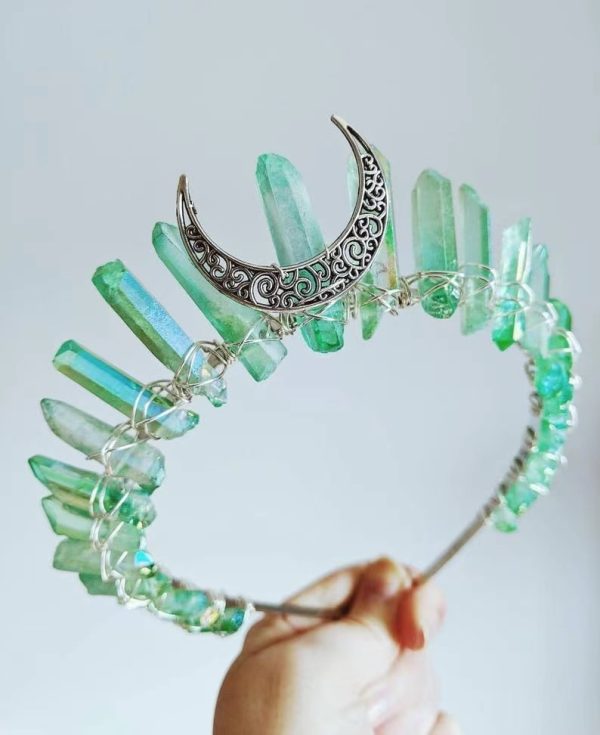 Handmade Crystal Crown Headband - Image 8