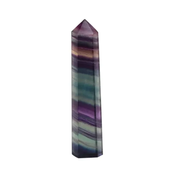 Natural Fluorite Quartz Crystal Wand | Hand-Polished Healing Stone - Image 8