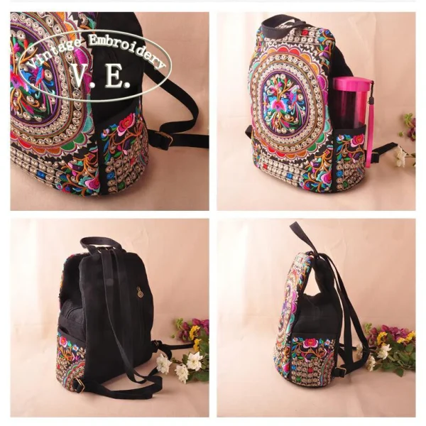 Vintage Embroidery Ethnic Backpack - Image 5