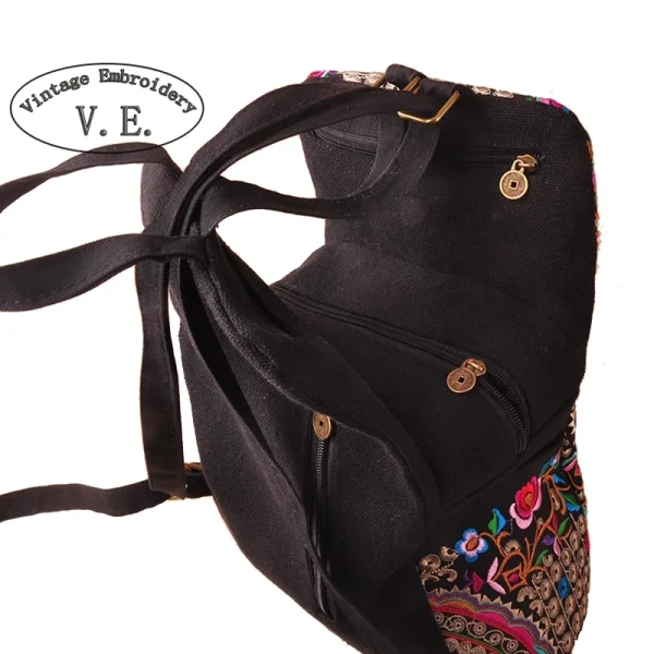 Vintage Embroidery Ethnic Backpack - Image 2