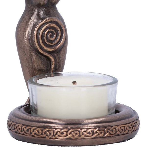 Triple Goddess Tea Light Statue Candlestick | Wicca Resin Craft Ornament - Image 3