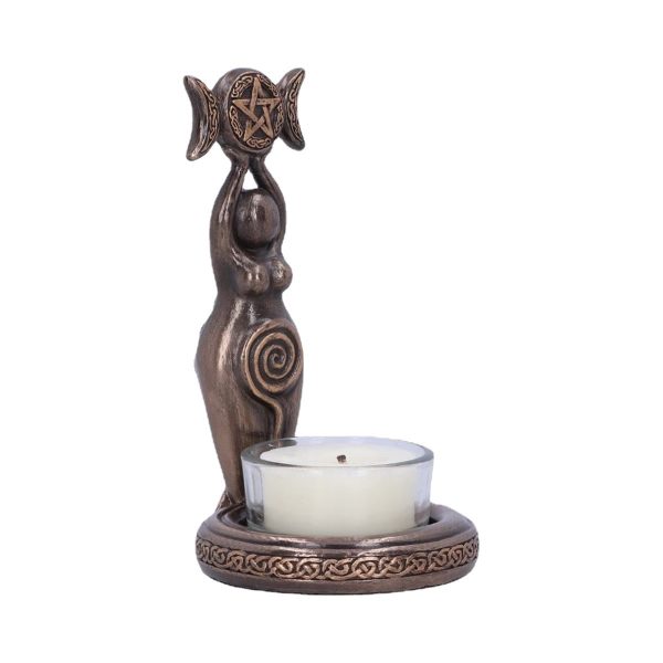 Triple Goddess Tea Light Statue Candlestick | Wicca Resin Craft Ornament - Image 5