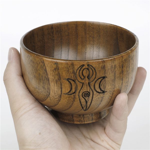 Wicca Altar Ornament Bowl | New Pentagram Bowl | Three-Phase Moon Goddess  Bowl - Image 2