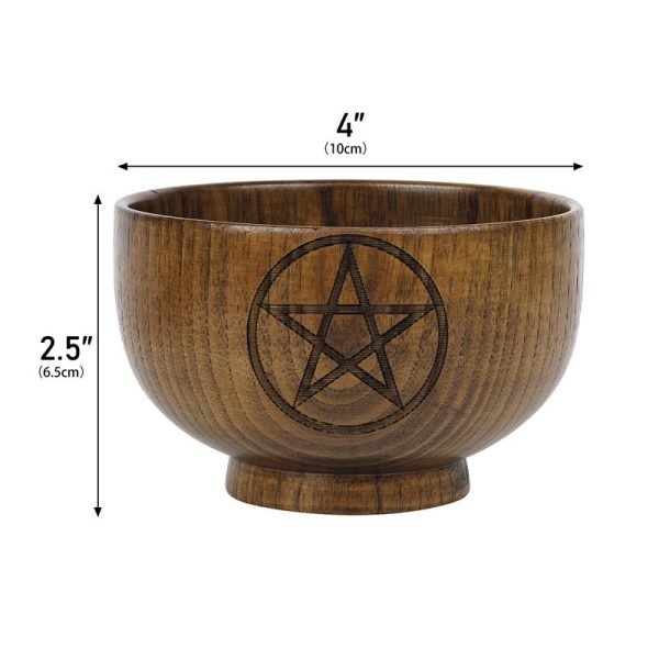 Wicca Altar Ornament Bowl | New Pentagram Bowl | Three-Phase Moon Goddess  Bowl - Image 4