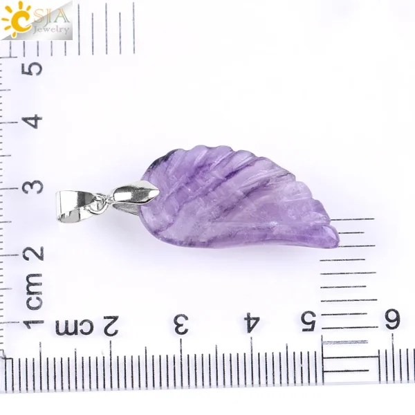 Natural Stone Angel Wing Necklace Pendants | Healing Crystal Jewelry - Image 5